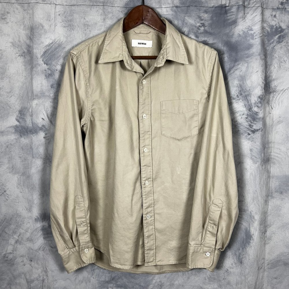 Buck Mason Men's Beige Button-Down Shirt